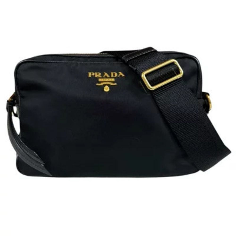 Prada Tessuto Saffiano Leather shoulder bag black